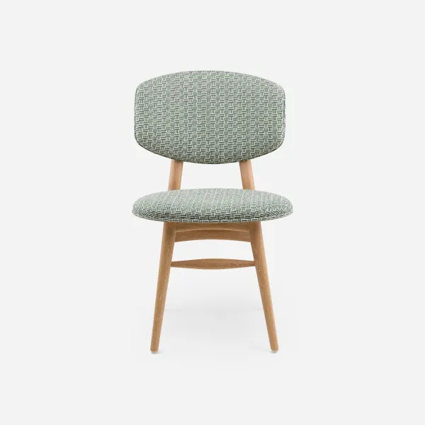 249 butterfly chair by autoban in white oiled oak and reed fabric   front